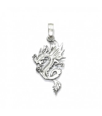 PE001565 Genuine Sterling Silver Pendant Dragon Hallmarked Solid 925 Handmade